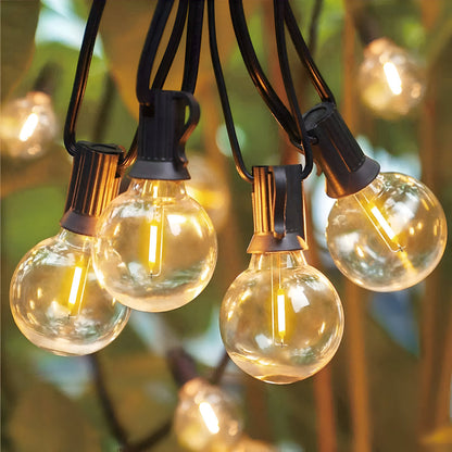 Frendorf | ElectriBulb Lichterkette - G40 Globe Außenbeleuchtung - IP44 & Bruchsichere Gartenbeleuchtung