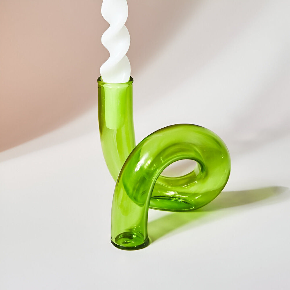 Frendorf | Elegante Glasvase mit integriertem Kerzenhalter für stilvolle Tischdekoration