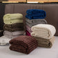 EliteWave Plaid - Ultrafluffy strukturierte korallfarbene Fleece-Decke