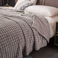 EliteWave Plaid - Ultrafluffy strukturierte korallfarbene Fleece-Decke
