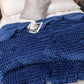 EliteWave Plaid - Ultrafluffy strukturierte korallfarbene Fleece-Decke