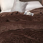EliteWave Plaid - Ultrafluffy strukturierte korallfarbene Fleece-Decke