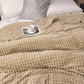 EliteWave Plaid - Ultrafluffy strukturierte korallfarbene Fleece-Decke