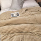 EliteWave Plaid - Ultrafluffy strukturierte korallfarbene Fleece-Decke