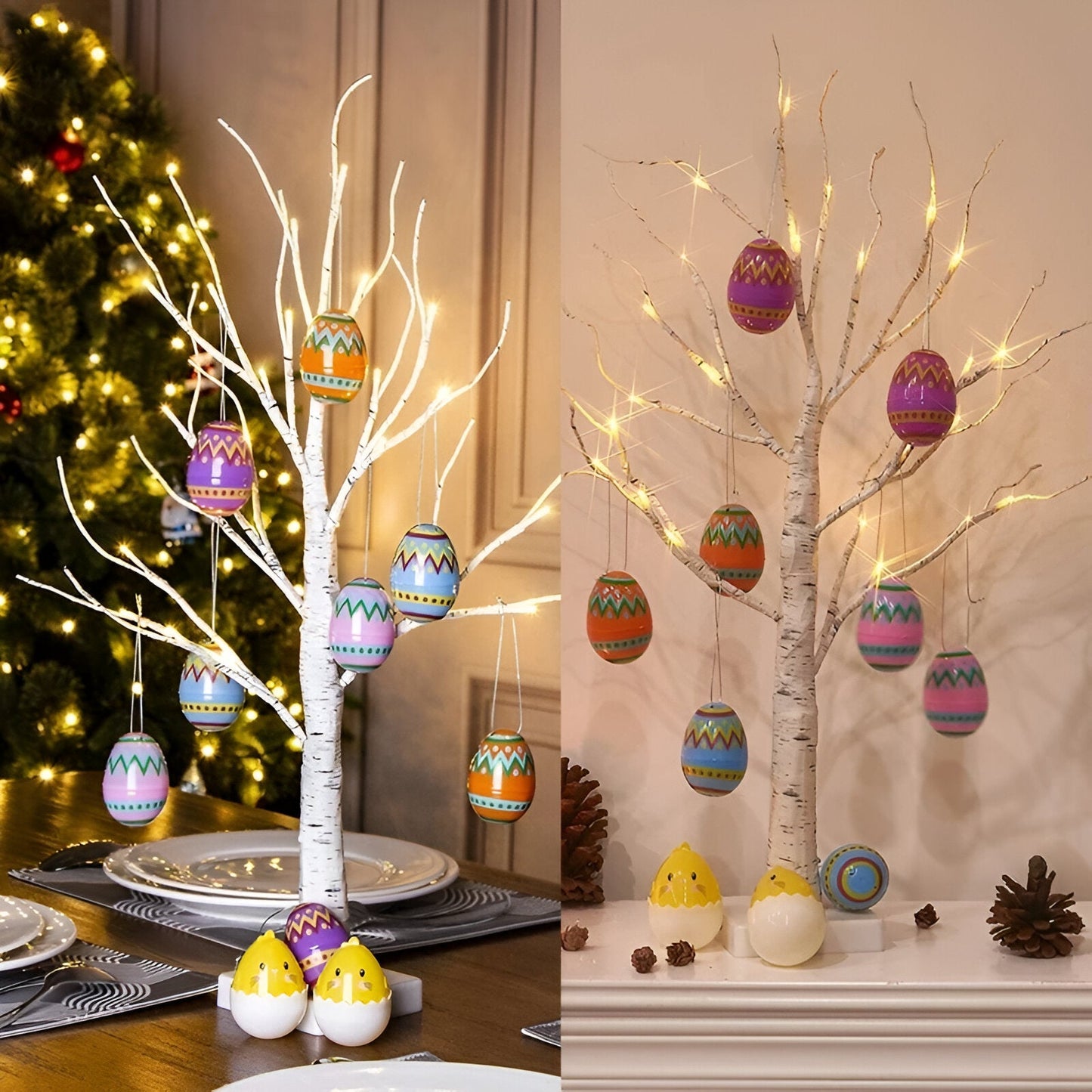 Frendorf | FanciBright Osterdeko - Ostern LED Bonsai Baum - Stilvolle Ostern Baum Ornamente