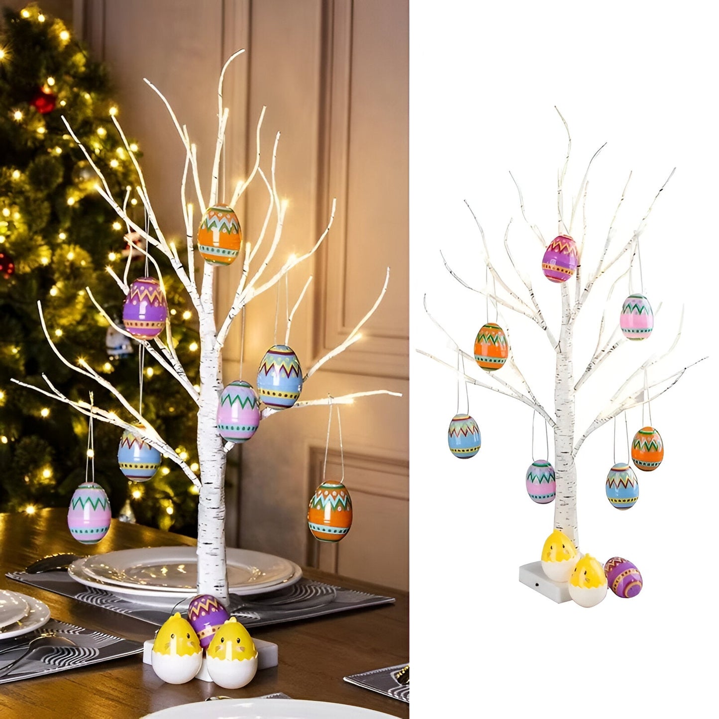 Frendorf | FanciBright Osterdeko - Ostern LED Bonsai Baum - Stilvolle Ostern Baum Ornamente
