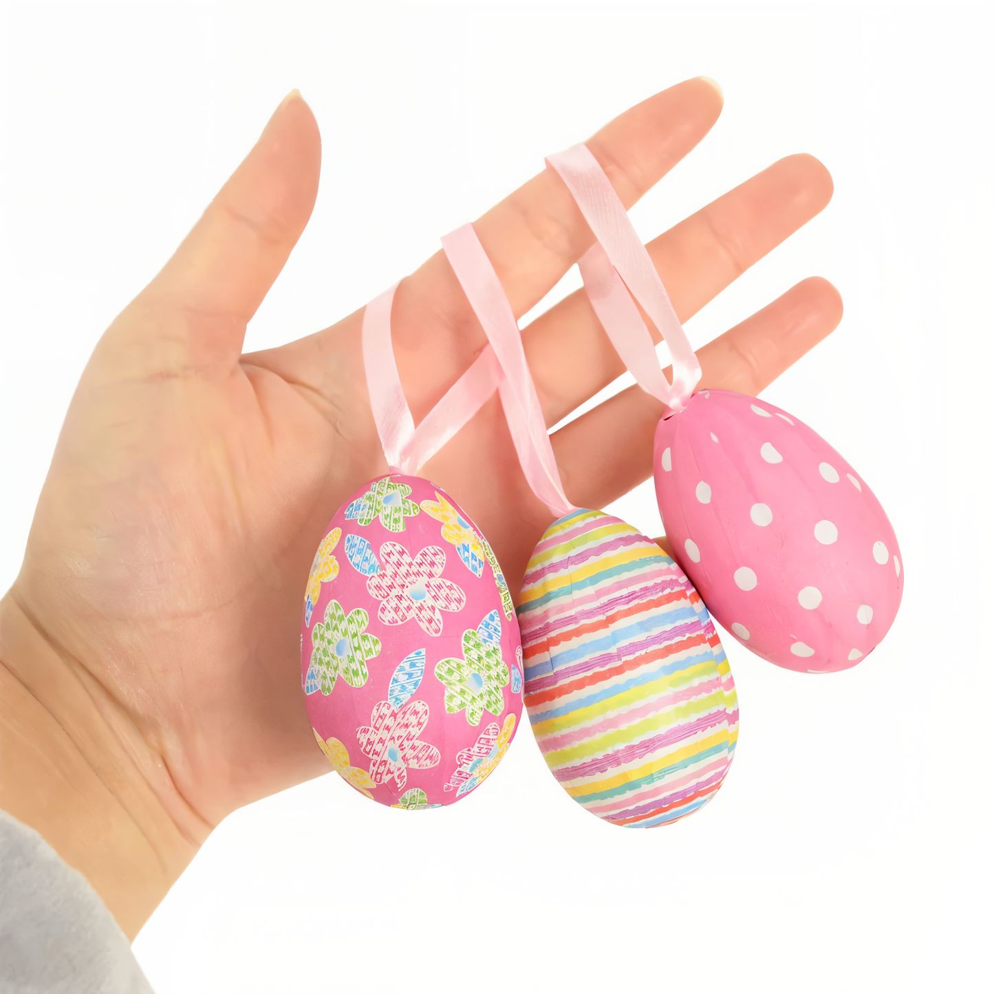 Frendorf | Faux Ostereier - 12pcs Bunte Künstliche Eier Hängende Osterdeko