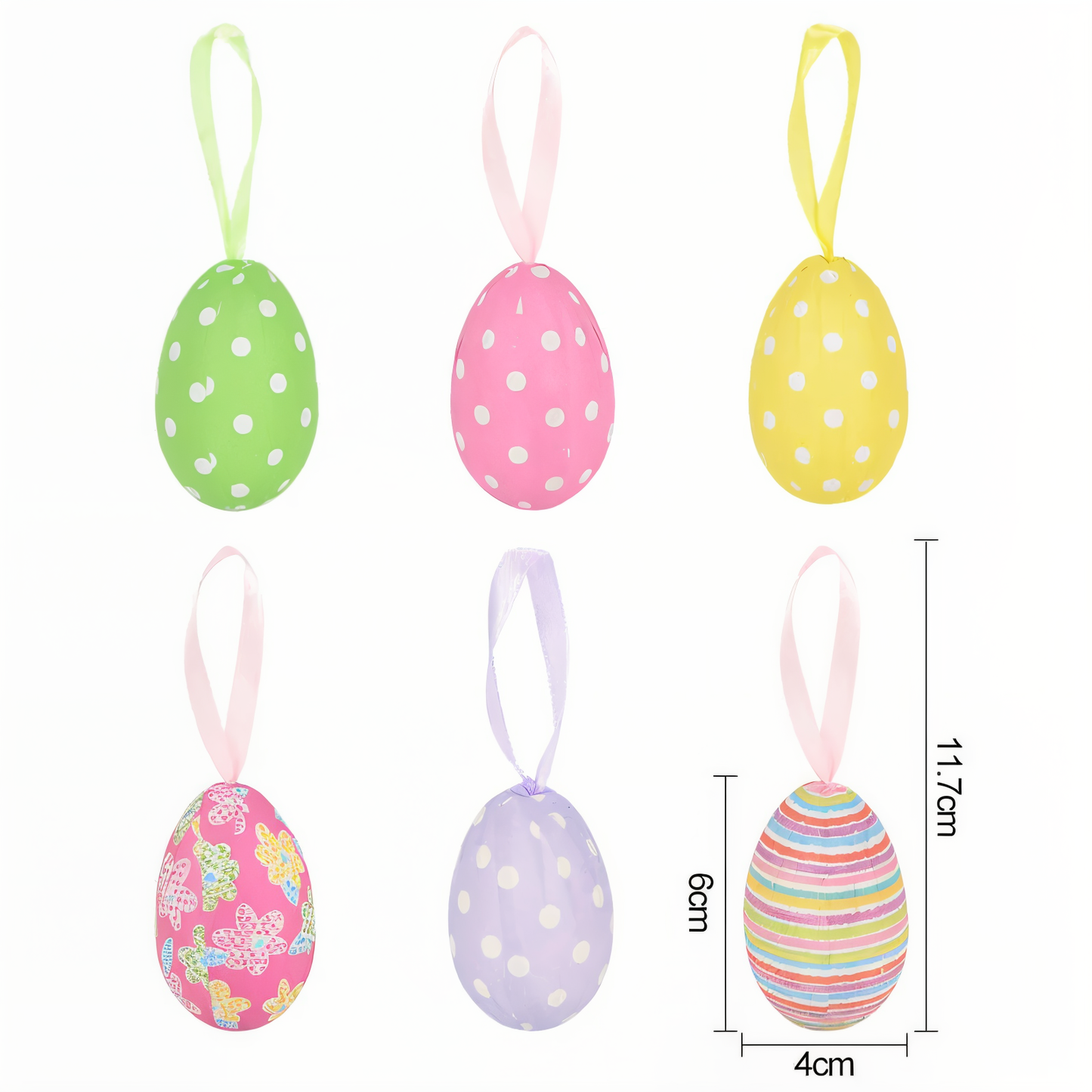 Frendorf | Faux Ostereier - 12pcs Bunte Künstliche Eier Hängende Osterdeko