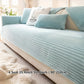 FiberWrap Sofa Bezug - Gestreifter Dicker Plüsch, Kratzfest und Rutschfest Sofa Schutz