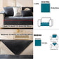 FiberWrap Sofa Bezug - Gestreifter Dicker Plüsch, Kratzfest und Rutschfest Sofa Schutz