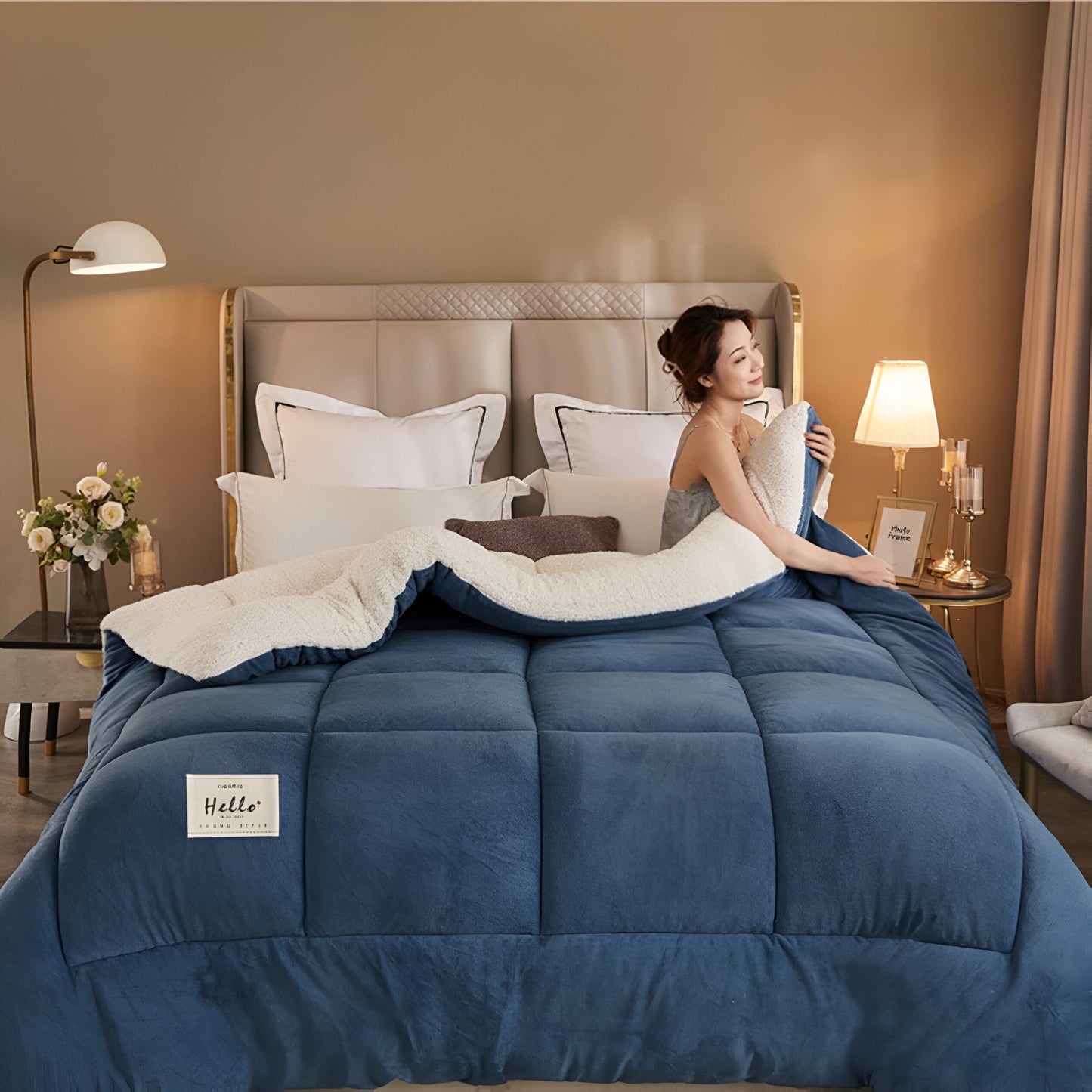 FleeceComforter - Plush reusable bedding for ultimate luxury and coziness in bed
