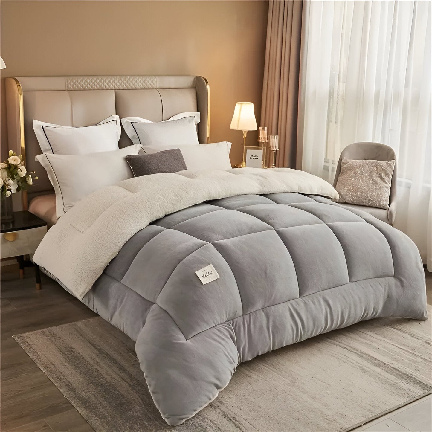 FleeceComforter - Plush reusable bedding for ultimate luxury and coziness in bed