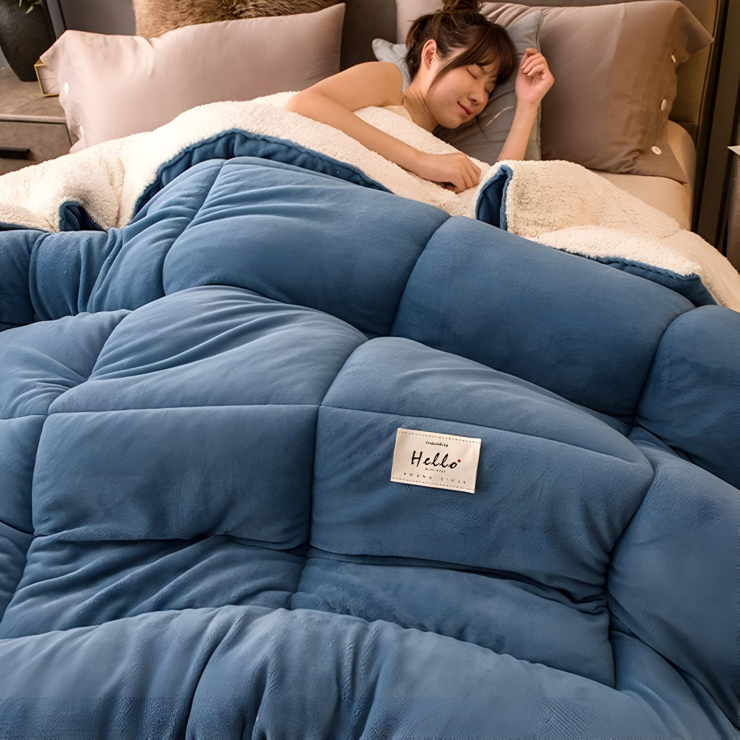 FleeceComforter - Plush reusable bedding for ultimate luxury and coziness in bed
