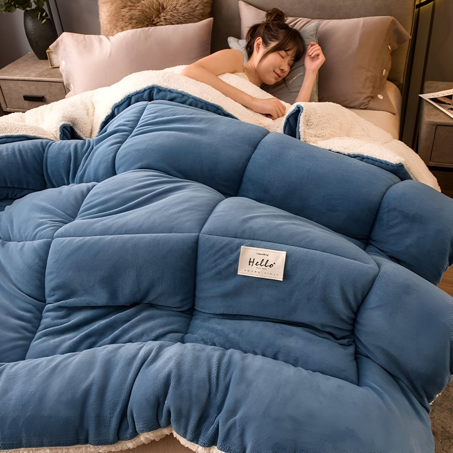 FleeceComforter - Plush reusable bedding for ultimate luxury and coziness in bed