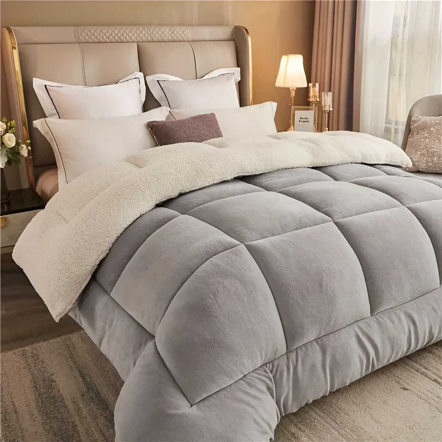 FleeceComforter - Plush reusable bedding for ultimate luxury and coziness in bed