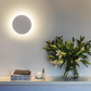 Frendorf | FullHalo Wandleuchte - Runde Schwarz/Weiß/Gold Metall LED Wandlampe - Modernes Wandlampen Design