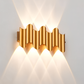 GlamWave Wandleuchte - Schwarz Gold Up Down Wandbeleuchtung - Moderne LED Wanddekoration Lampe