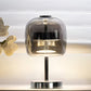 Gleam Lamp - Stylische rauchgraue Glaslampe USB-betriebenes dimmbares Licht
