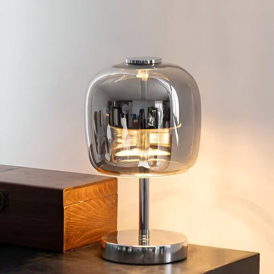Gleam Lamp - Stylische rauchgraue Glaslampe USB-betriebenes dimmbares Licht