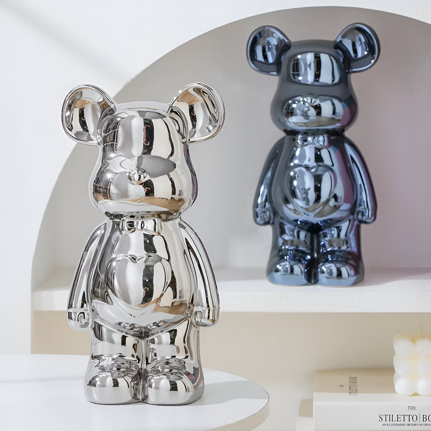 Frendorf | GlossiBear Figurine - Bunte Moderne Bärenkunst Statue