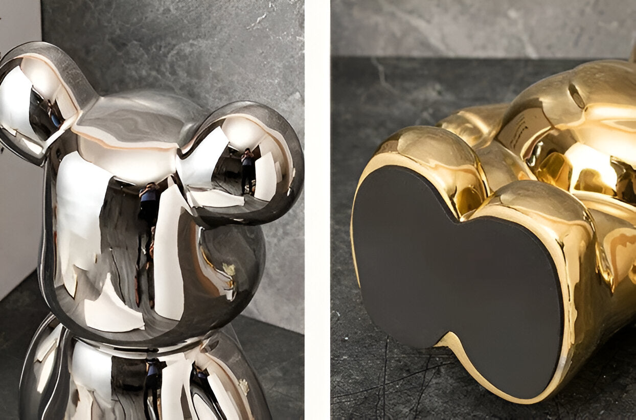 Frendorf | GlossiBear Figurine - Bunte Moderne Bärenkunst Statue