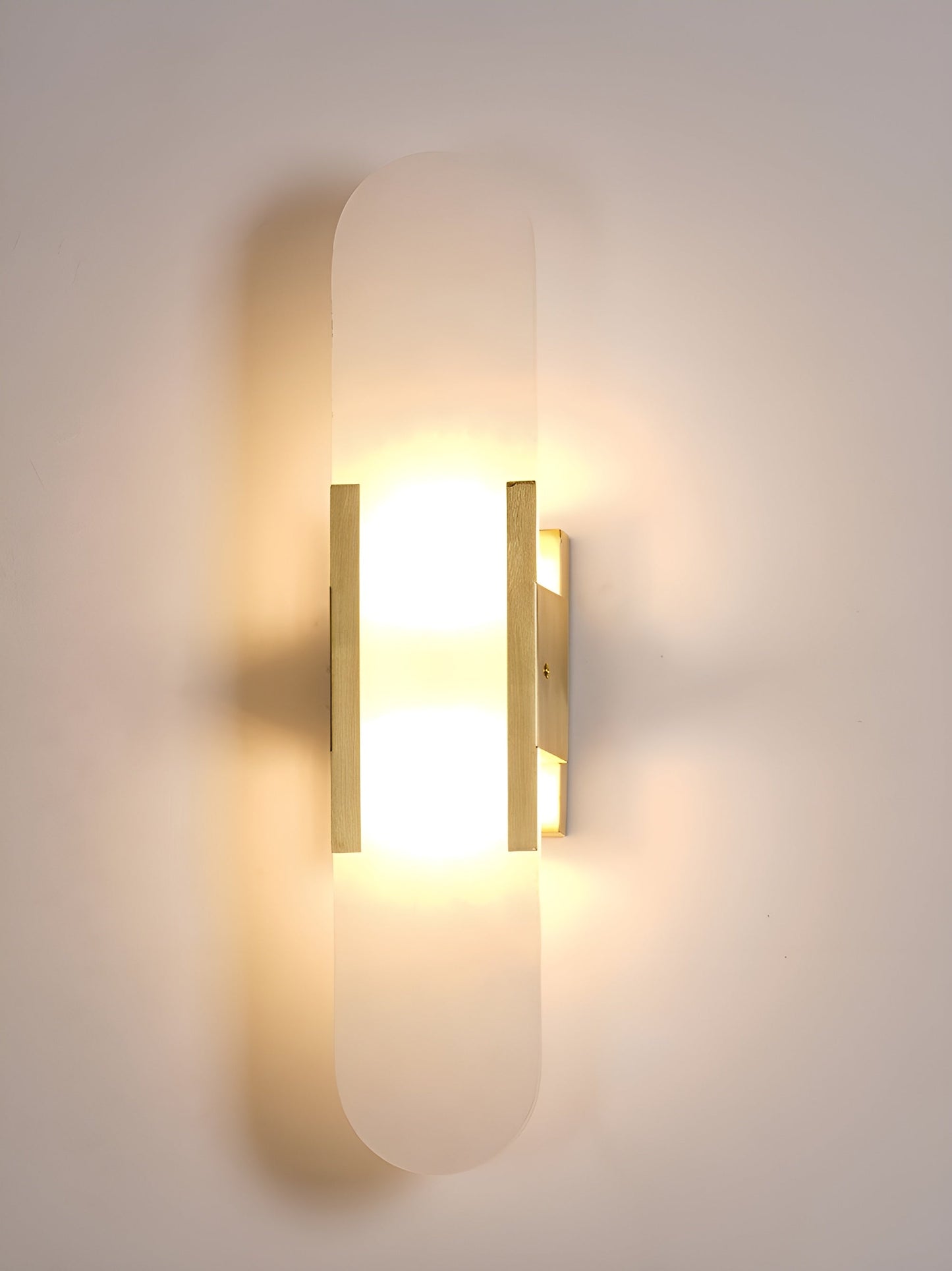 Frendorf | Lavish Alabaster Wandleuchte - Moderne Kupfer-Wandleuchte - LED-Wandleuchter