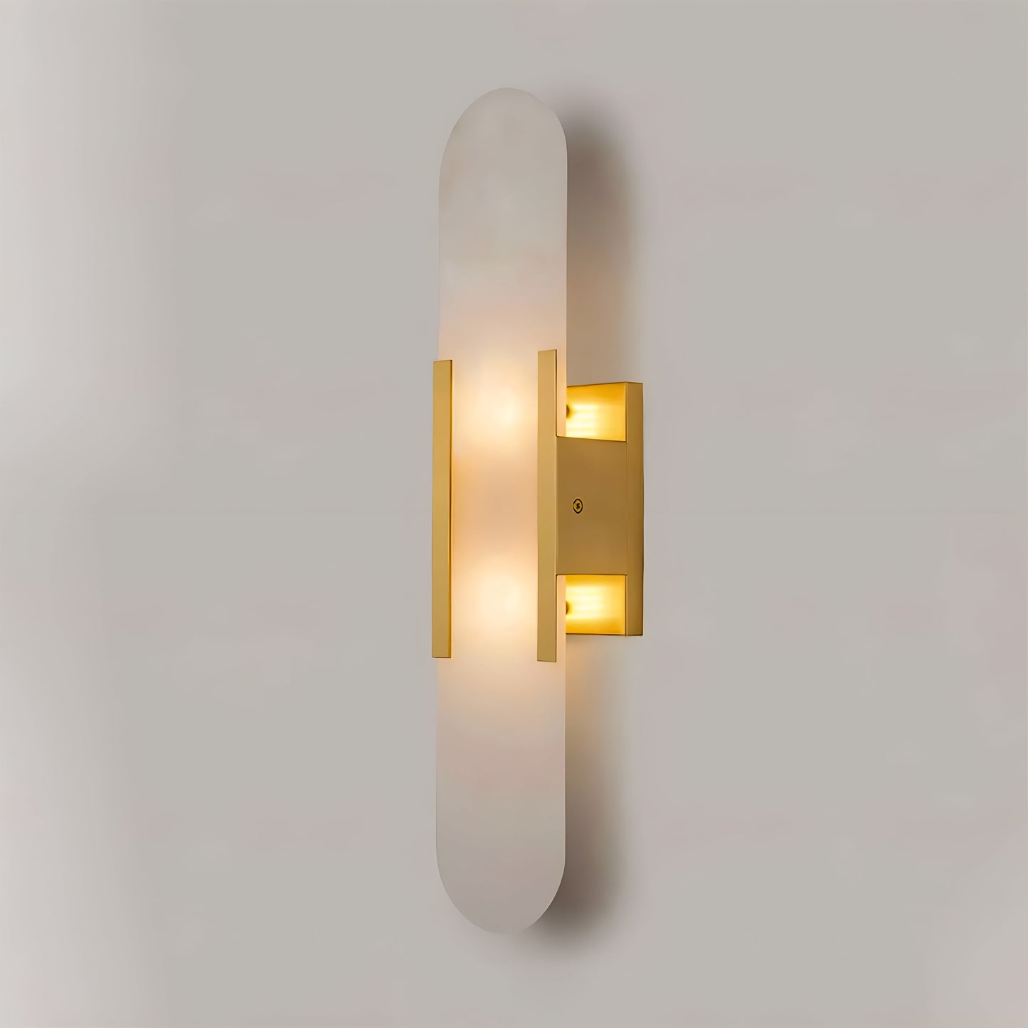Frendorf | Lavish Alabaster Wandleuchte - Moderne Kupfer-Wandleuchte - LED-Wandleuchter