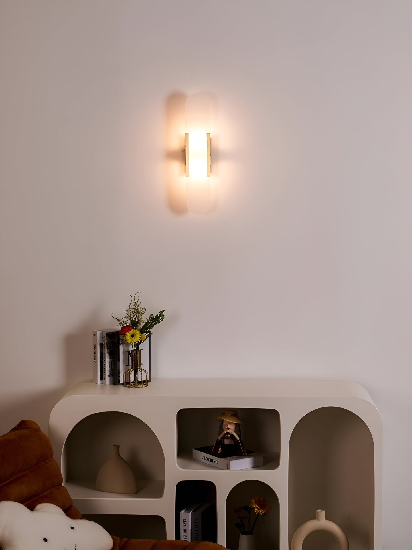 Frendorf | Lavish Alabaster Wandleuchte - Moderne Kupfer-Wandleuchte - LED-Wandleuchter