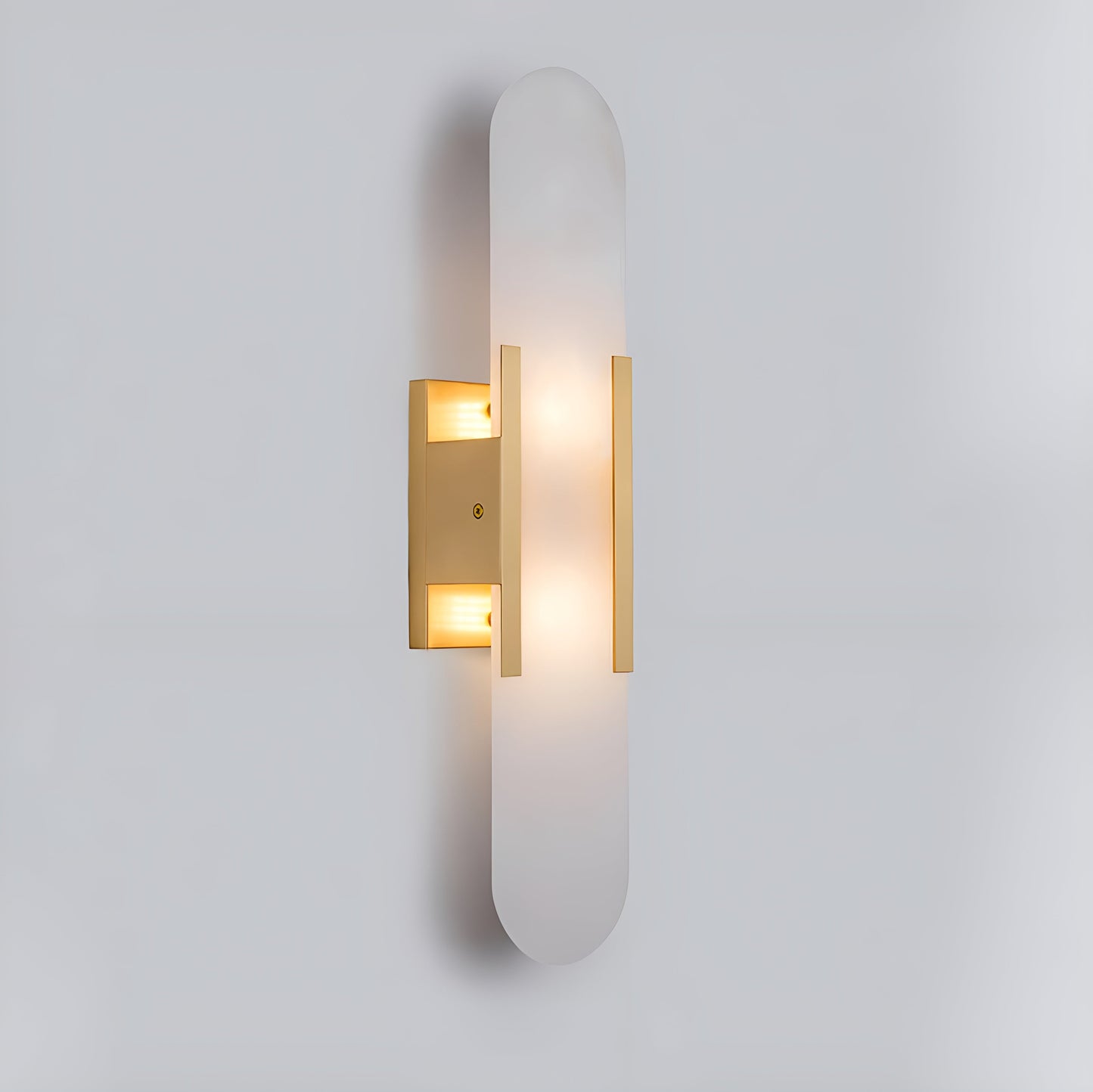 Frendorf | Lavish Alabaster Wandleuchte - Moderne Kupfer-Wandleuchte - LED-Wandleuchter