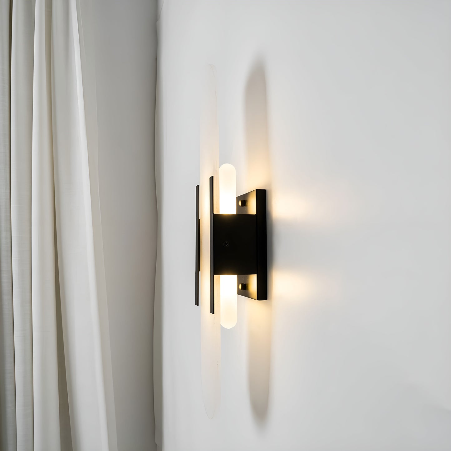 Frendorf | Lavish Alabaster Wandleuchte - Moderne Kupfer-Wandleuchte - LED-Wandleuchter