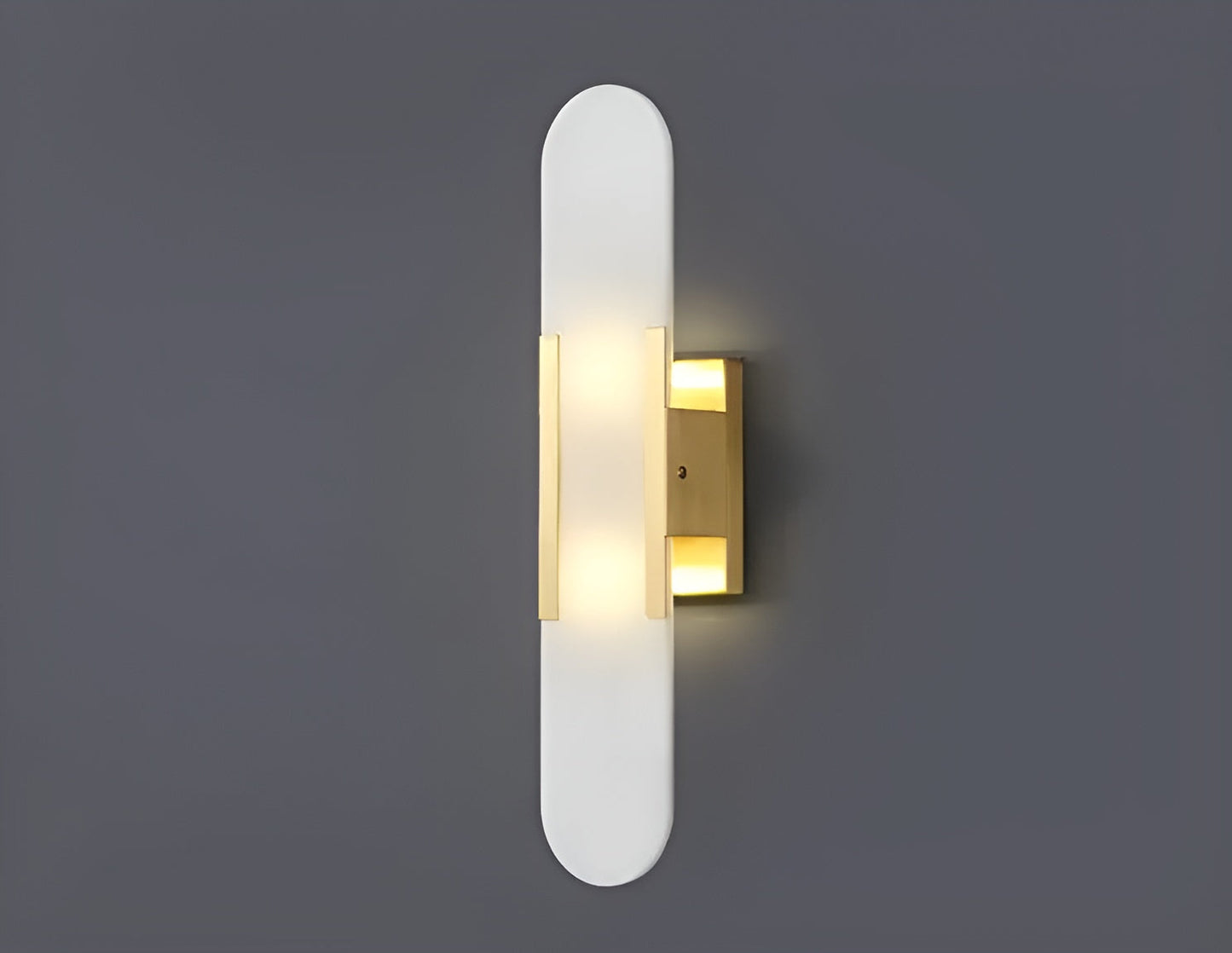 Frendorf | Lavish Alabaster Wandleuchte - Moderne Kupfer-Wandleuchte - LED-Wandleuchter
