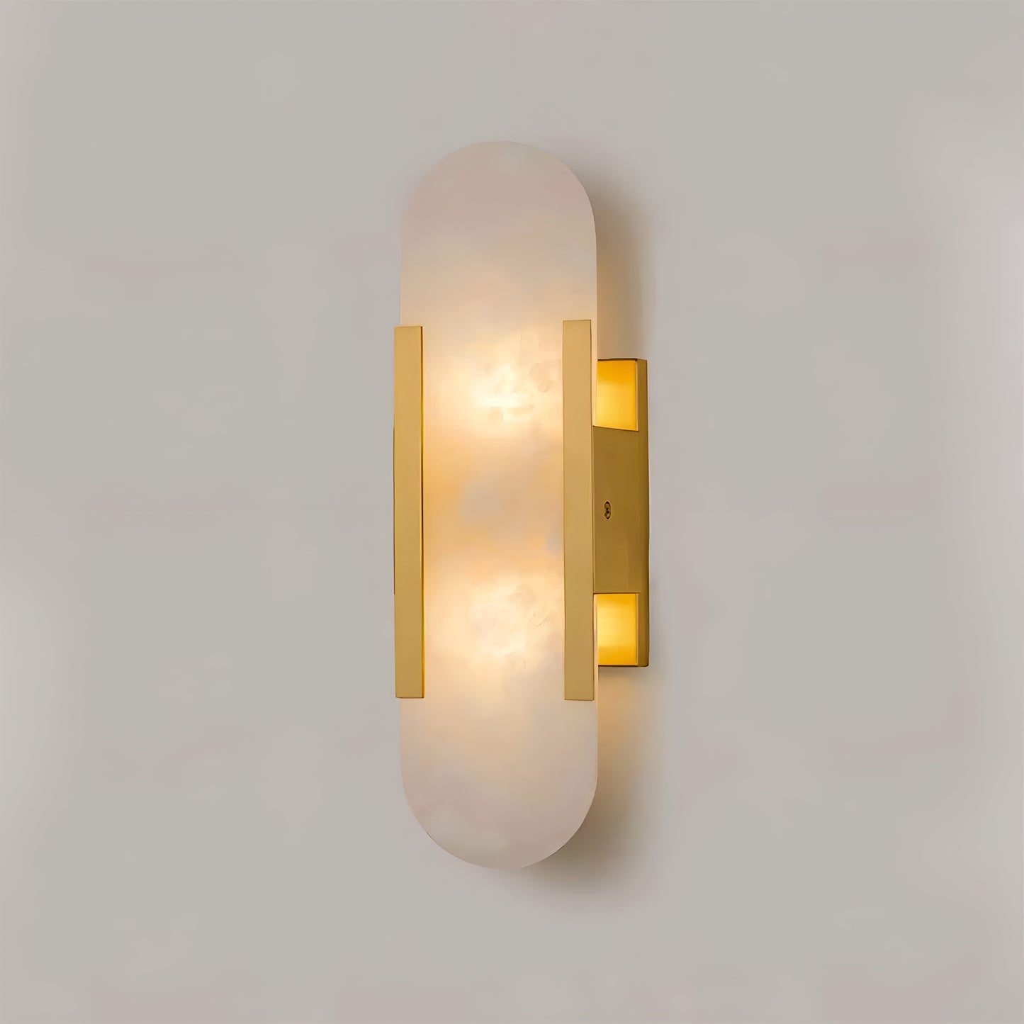 Frendorf | Lavish Alabaster Wandleuchte - Moderne Kupfer-Wandleuchte - LED-Wandleuchter