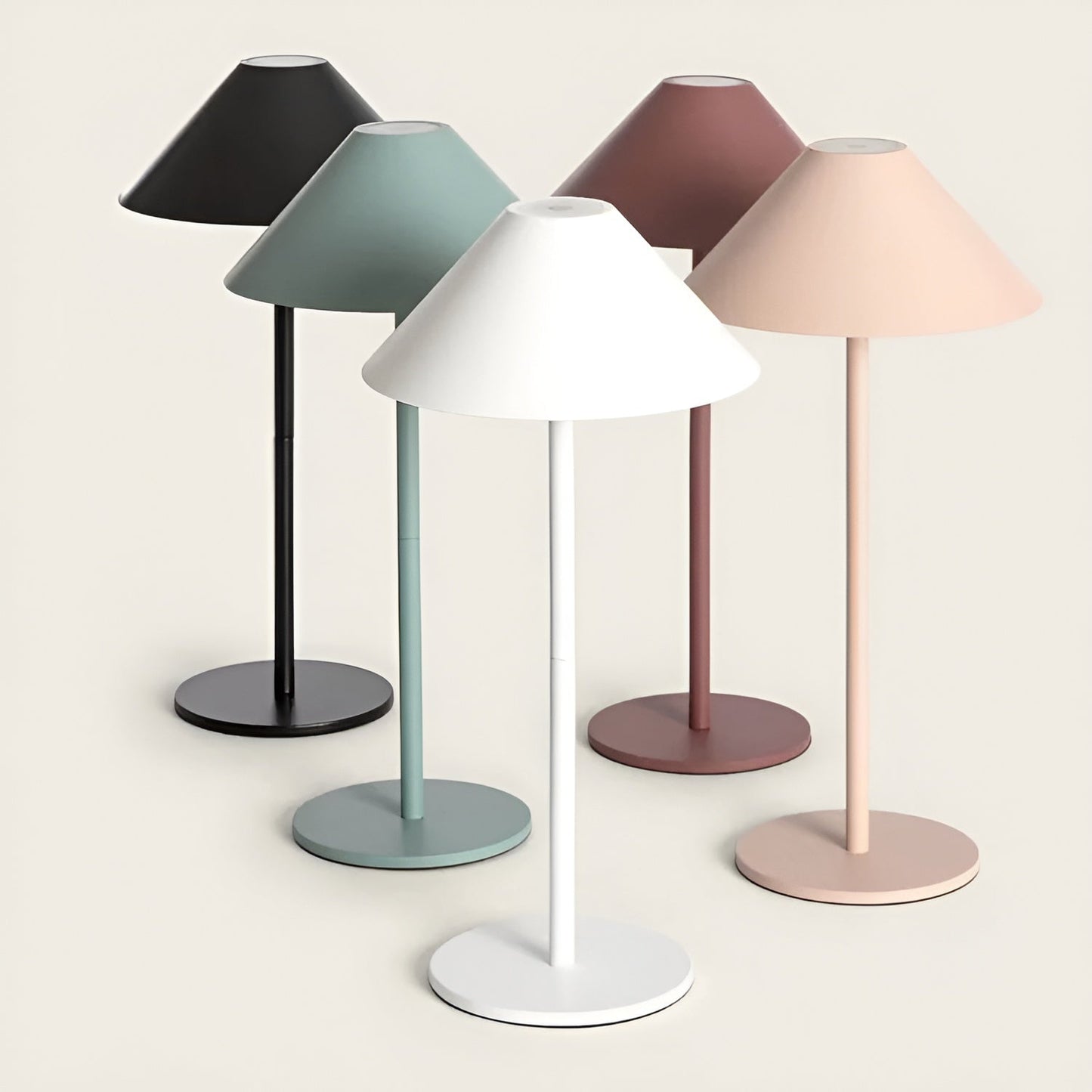 LumiLuxe - Dimmbare Nordic Cone LED-Tischleuchte mit Touch Control