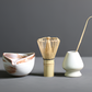 Frendorf | LuxuTea Wares - 4 Stück Bambus Keramik Japanisch Matcha Set