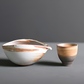 Frendorf | LuxuTea Wares - 4 Stück Bambus Keramik Japanisch Matcha Set