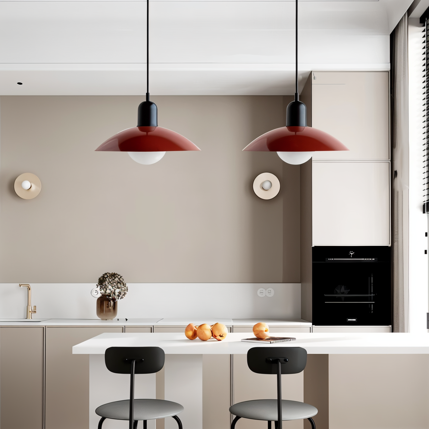 Frendorf | Macaron Pop Pendelleuchte - Lebendige Bauhaus Kuppel Hängelampe