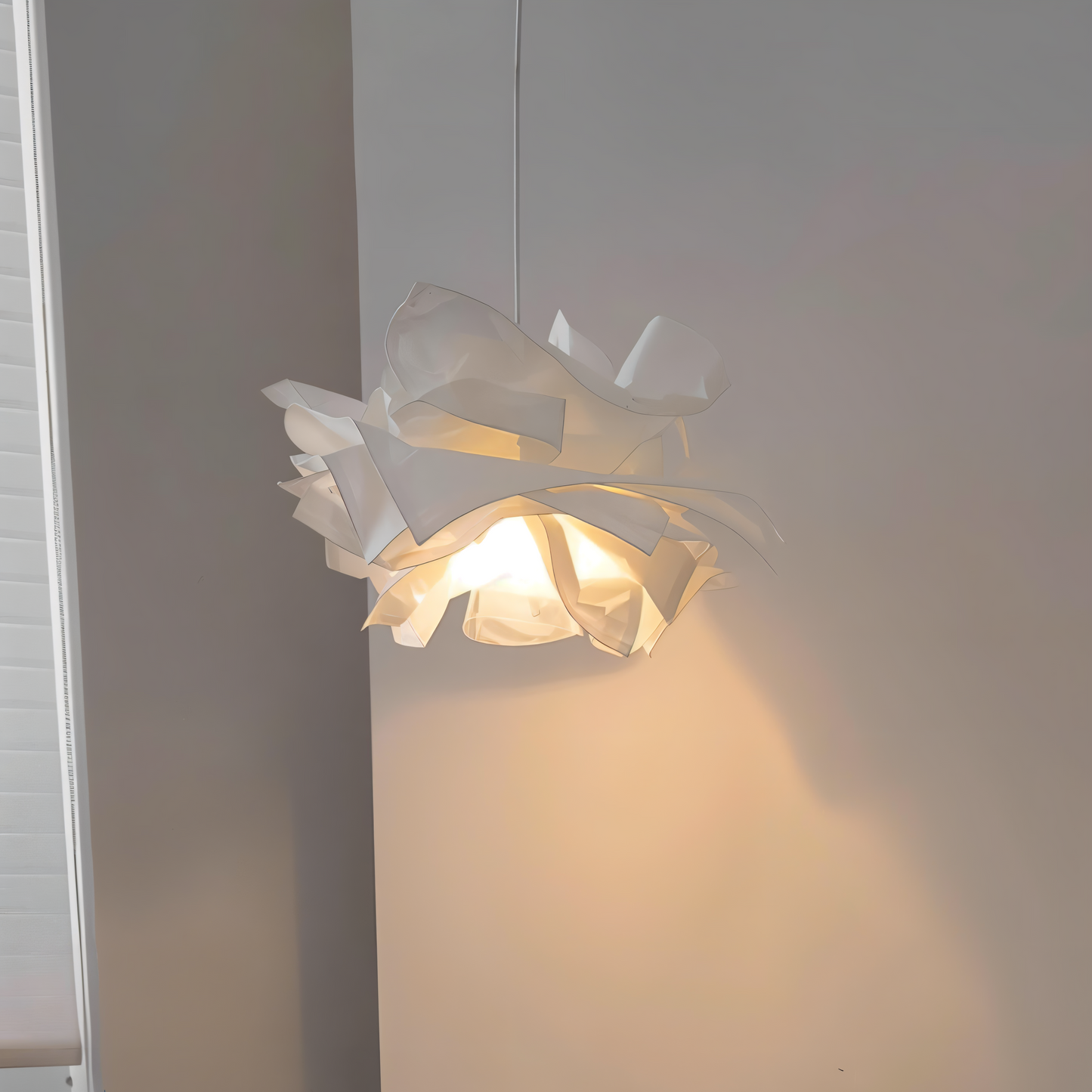 Frendorf | ShadeGlow Anpassbare Pendelleuchte mit skulptiertem Papier-Schirmdesign