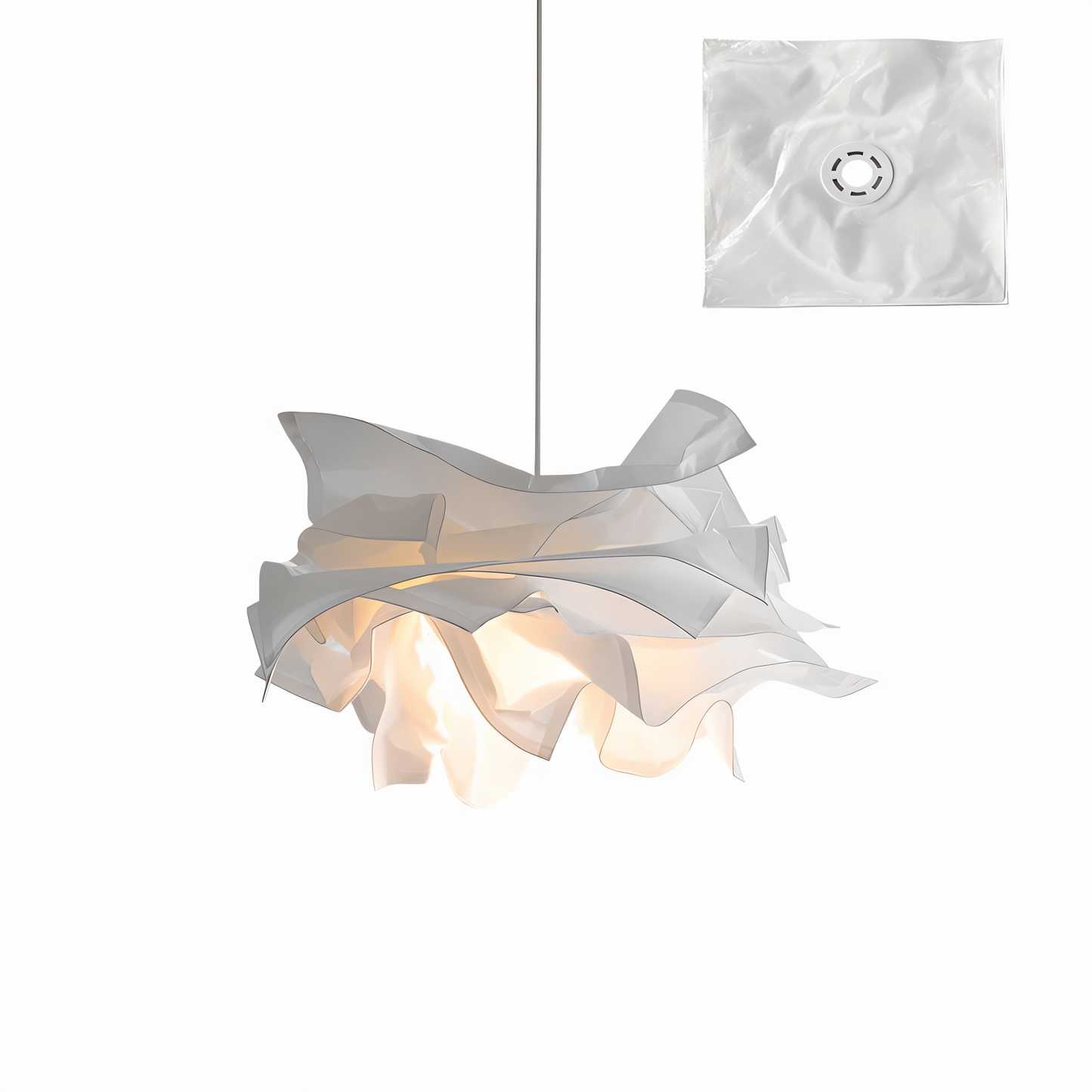 Frendorf | ShadeGlow Anpassbare Pendelleuchte mit skulptiertem Papier-Schirmdesign