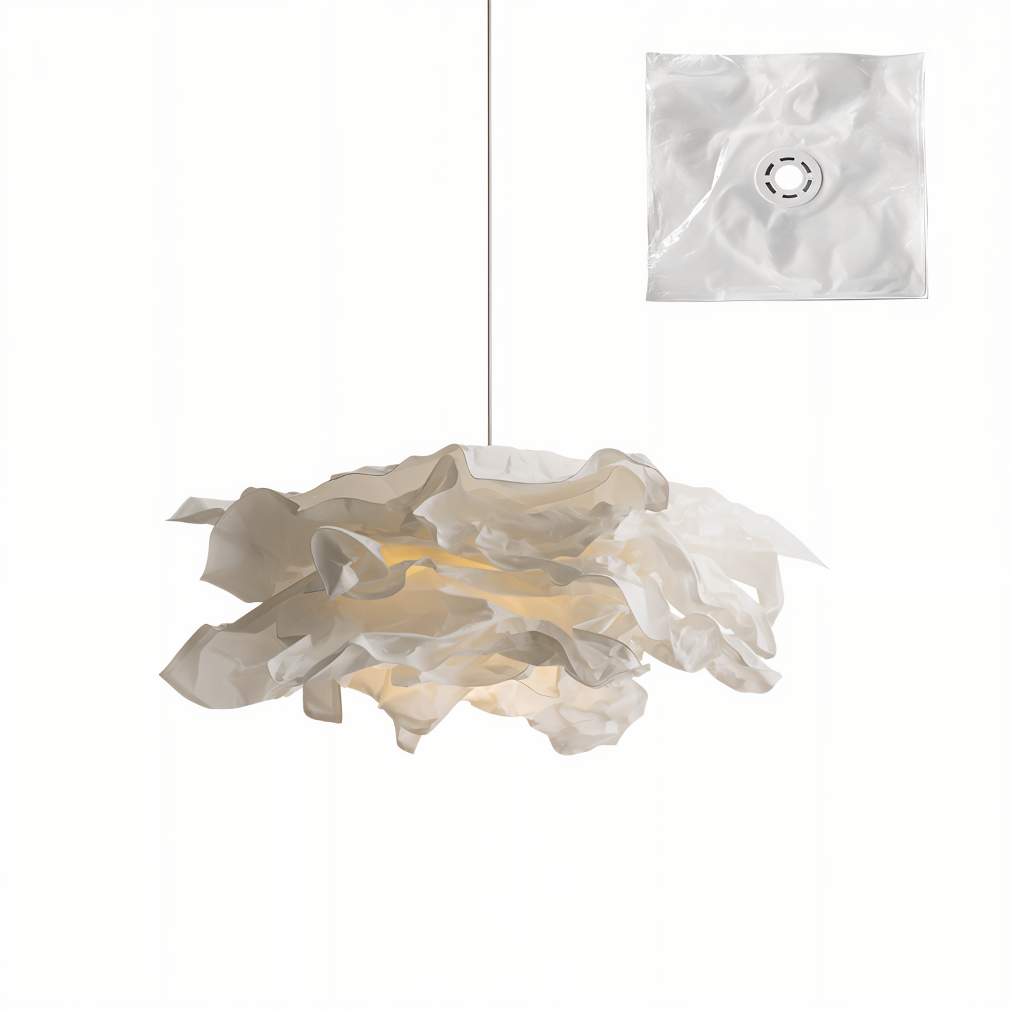 Frendorf | ShadeGlow Anpassbare Pendelleuchte mit skulptiertem Papier-Schirmdesign