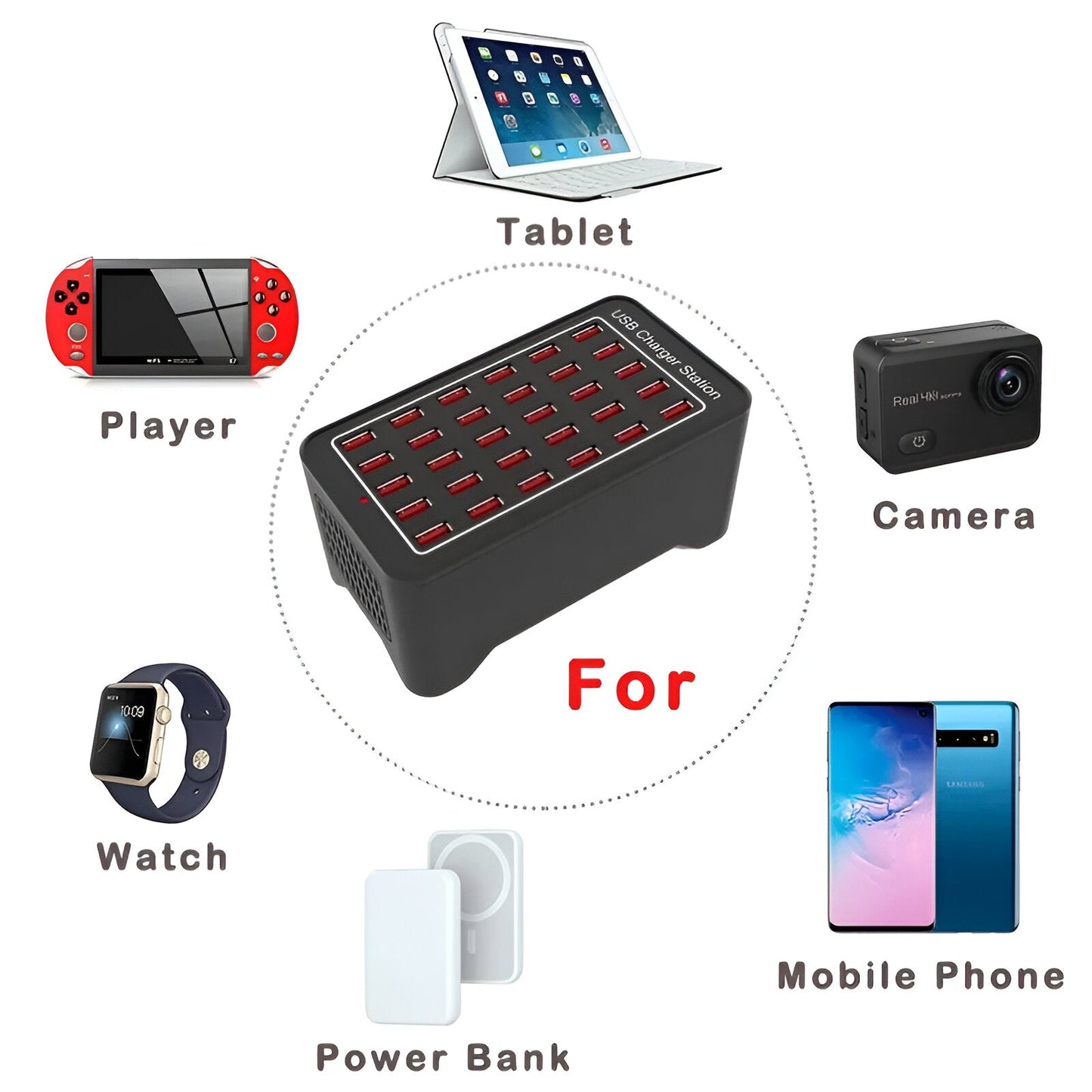 PowerPort Pro 30 - Universelle Multi-USB-Ladestation mit 30 Anschlüssen