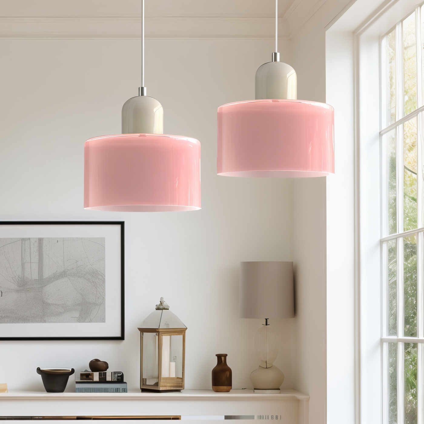 Frendorf | RadiantCyl Pendelleuchte -  Bunte Mini Zylindrische Glas Hängelampe