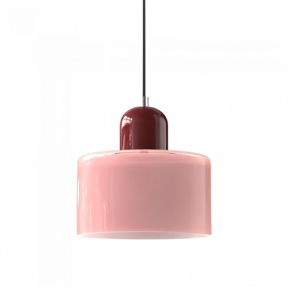 Frendorf | RadiantCyl Pendelleuchte -  Bunte Mini Zylindrische Glas Hängelampe