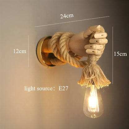 Frendorf | Seil - Rustikale Wandlampe mit zeitlosem Design