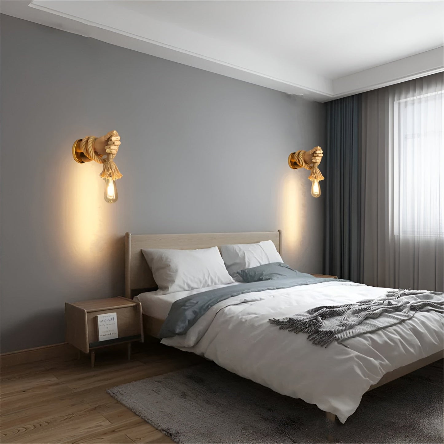 Frendorf | Seil - Rustikale Wandlampe mit zeitlosem Design