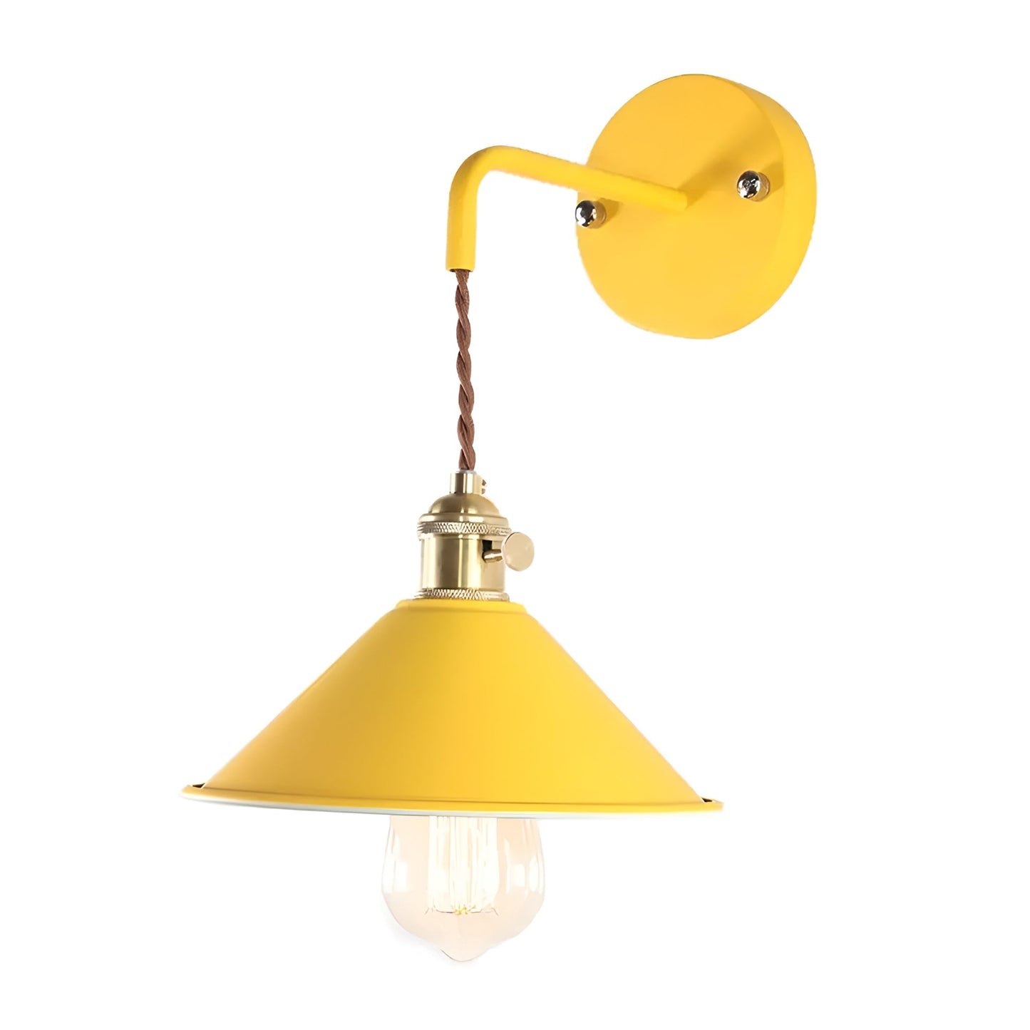 Retro Vintage Wandlampe - Vintage-inspirierte Kegel Metall Wandlampe