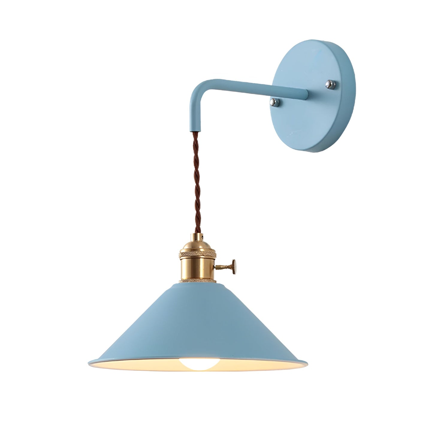 Retro Vintage Wandlampe - Vintage-inspirierte Kegel Metall Wandlampe