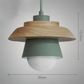 Frendorf | Scandi Pendelleuchte - Nordisches Holz & Metall Macaron LED Hängelampe