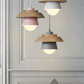Frendorf | Scandi Pendelleuchte - Nordisches Holz & Metall Macaron LED Hängelampe