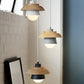 Frendorf | Scandi Pendelleuchte - Nordisches Holz & Metall Macaron LED Hängelampe