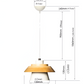 Frendorf | Scandi Pendelleuchte - Nordisches Holz & Metall Macaron LED Hängelampe